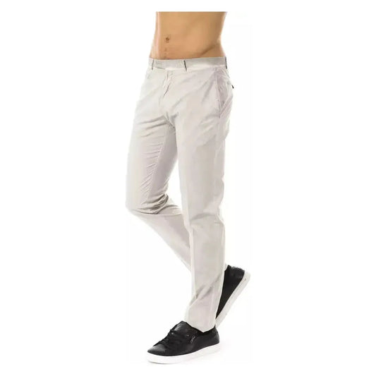 Uominitaliani Gray Cotton Men's Casual Pant Uominitaliani