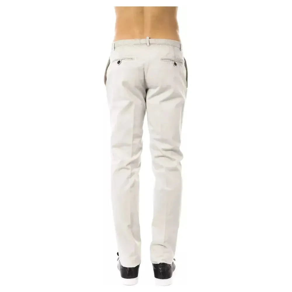 Uominitaliani Gray Cotton Men Pant