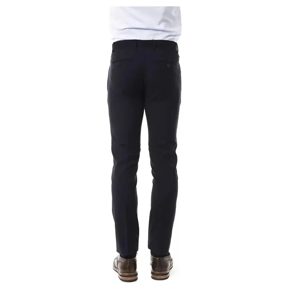 Uominitaliani Gray Wool Men Pant Uominitaliani