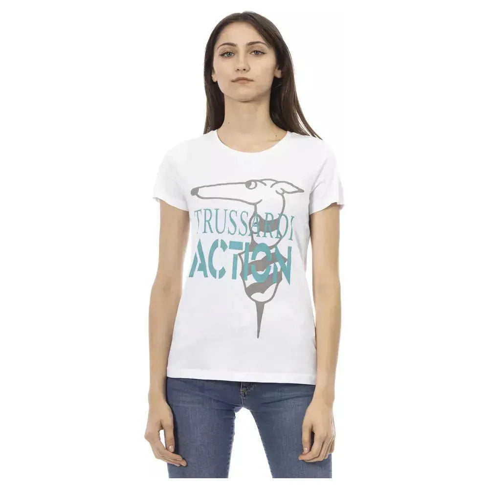 Trussardi Action White Cotton T-Shirt