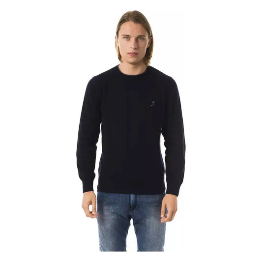 Uominitaliani Blue Wool Men Sweater Uominitaliani