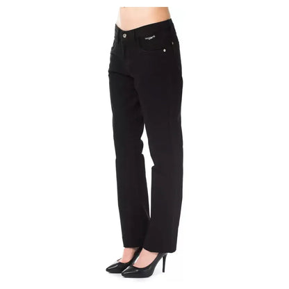 Ungaro Fever Black Cotton Women's Pants