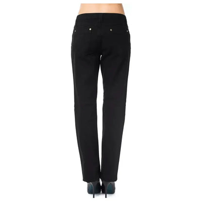 Ungaro Fever Black Cotton Women's Pants