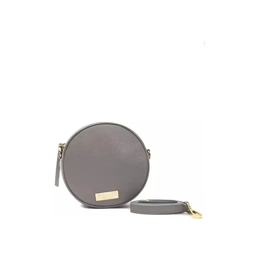 Pompei Donatella Gray Leather Women Crossbody Bag Crossbody Bag Pompei Donatella Slate Gray