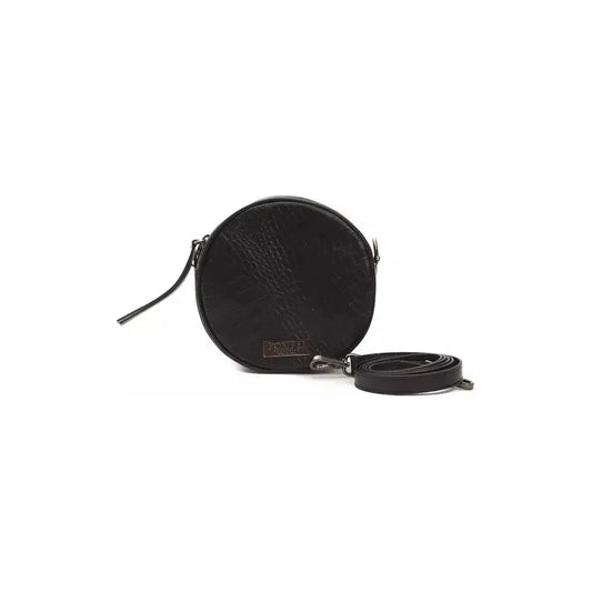 Pompei Donatella Black Leather Women Crossbody Bag Pompei Donatella