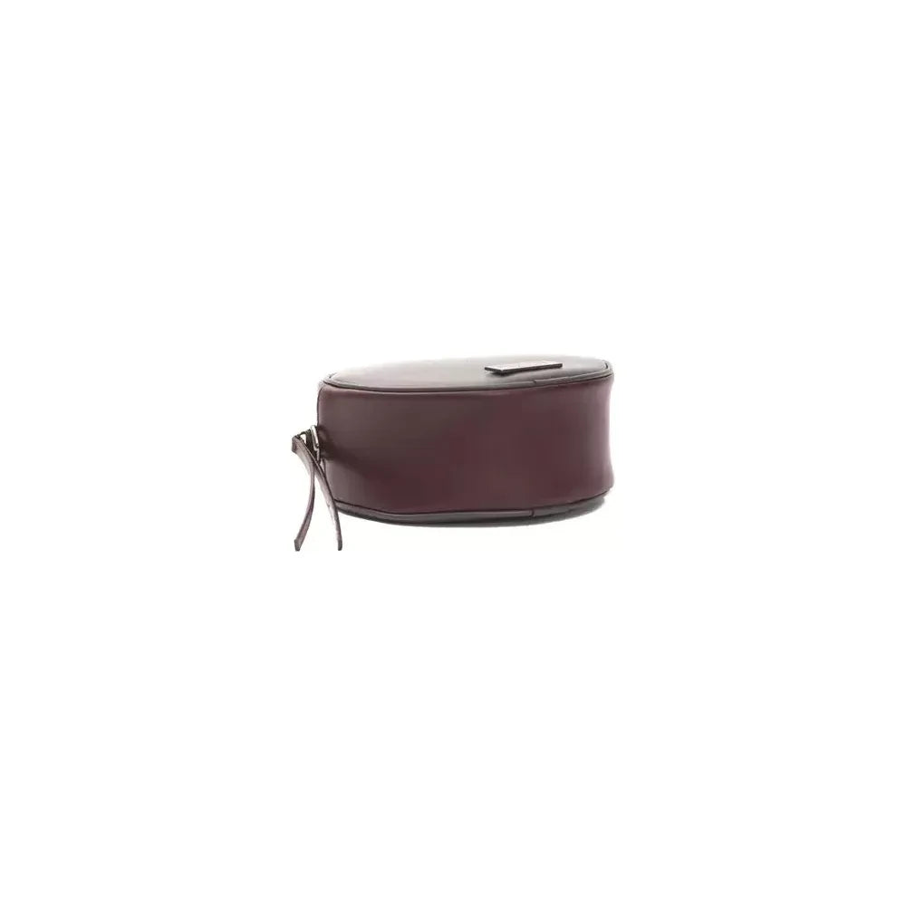 Pompei Donatella Chic Burgundy Small Oval Crossbody Bag Pompei Donatella