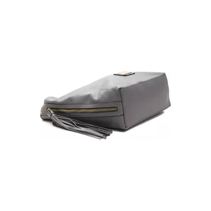 Pompei Donatella Gray Leather Women Shoulder Bag