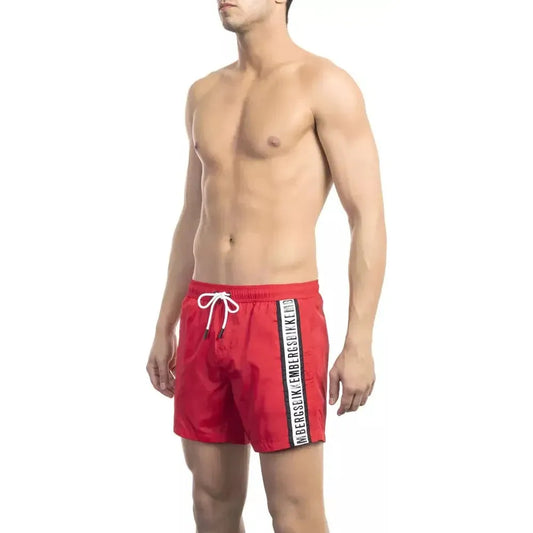 Bikkembergs Red Polyamide Men Swim Short Bikkembergs