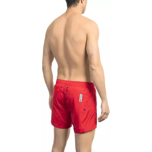 Bikkembergs Red Polyamide Men Swim Short Bikkembergs