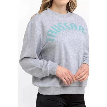 Trussardi Gray Cotton Women Sweatshirt