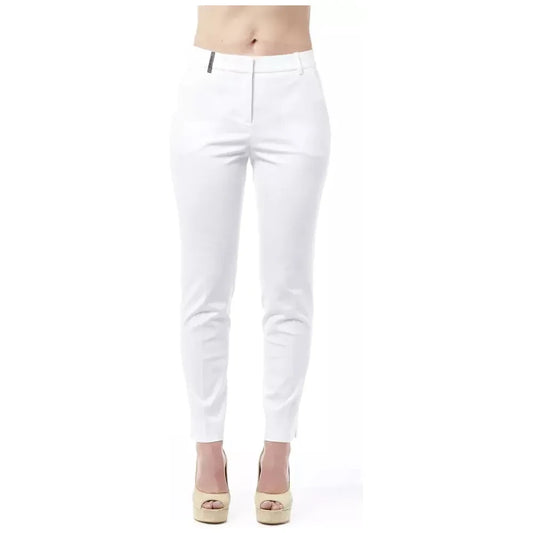 Peserico White Cotton Jeans & Pants