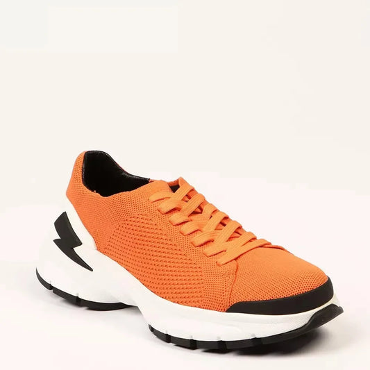 Neil Barrett Orange Textile Men Sneaker Neil Barrett