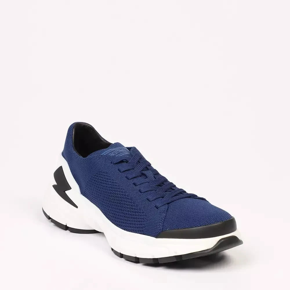 Neil Barrett Blue Textile Men Sneaker Neil Barrett