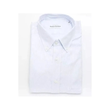 Robert Friedman Light Blue Cotton Men Shirt