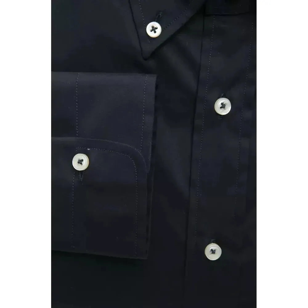 Robert Friedman Black Cotton Men Shirt