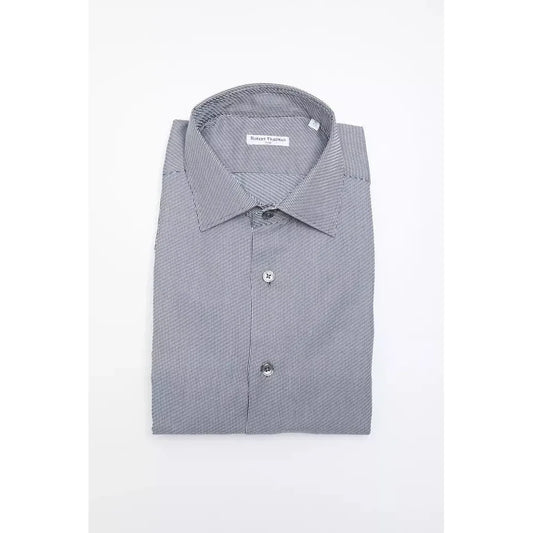 Robert Friedman Blue Cotton Men's Shirt Robert Friedman