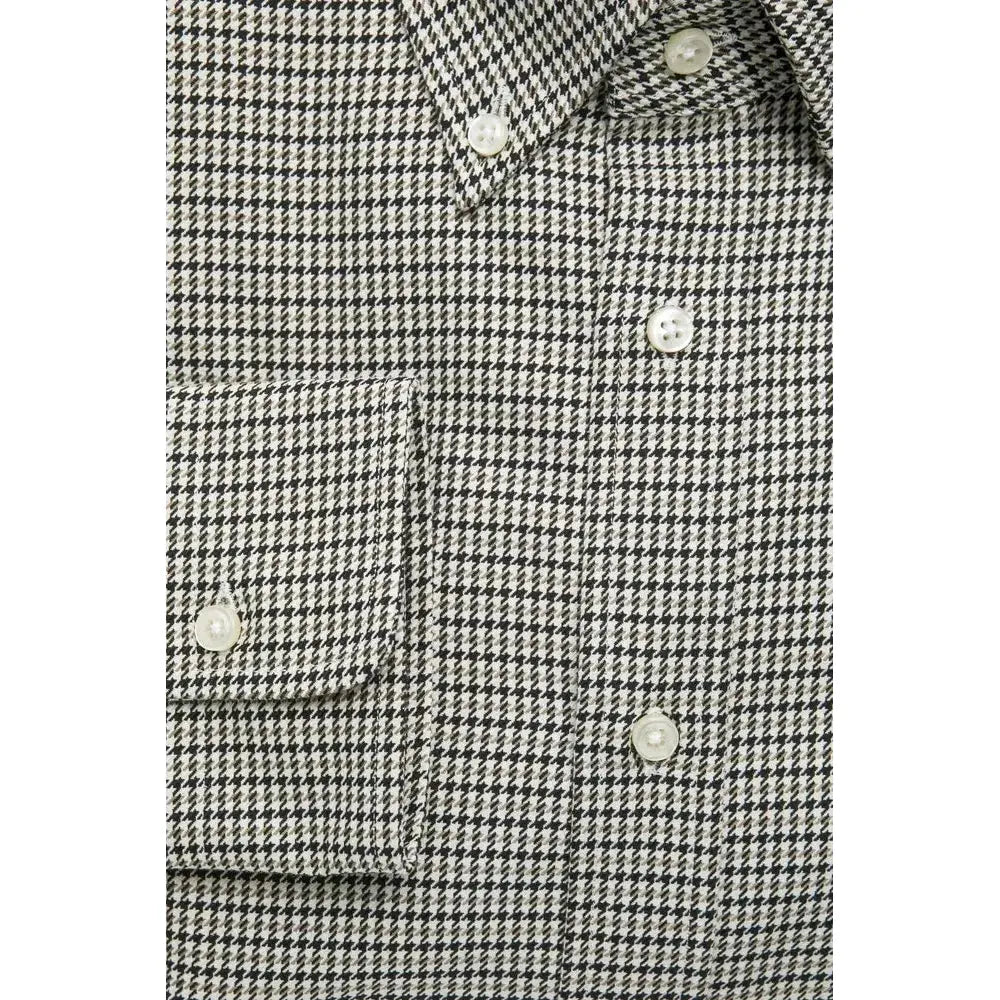 Robert Friedman Beige Cotton Men Shirt Robert Friedman