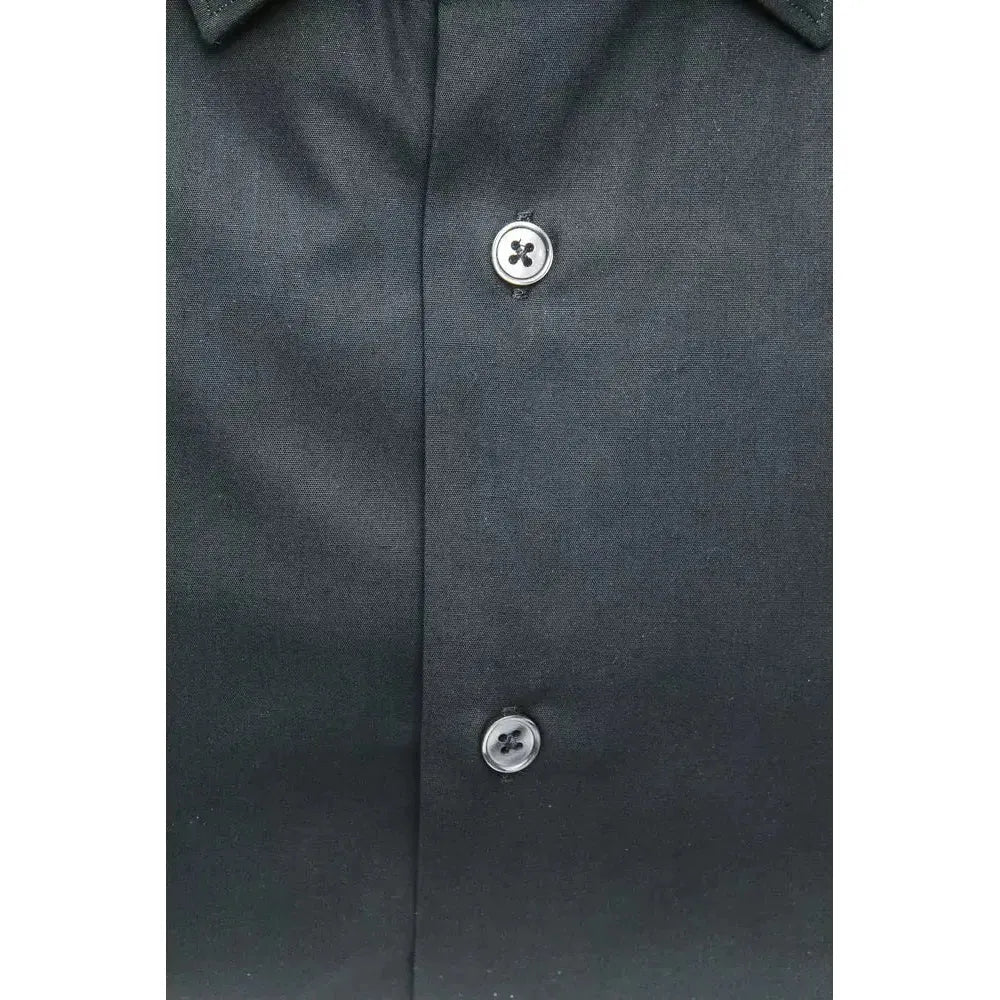 Robert Friedman Black Cotton Men's Shirt
