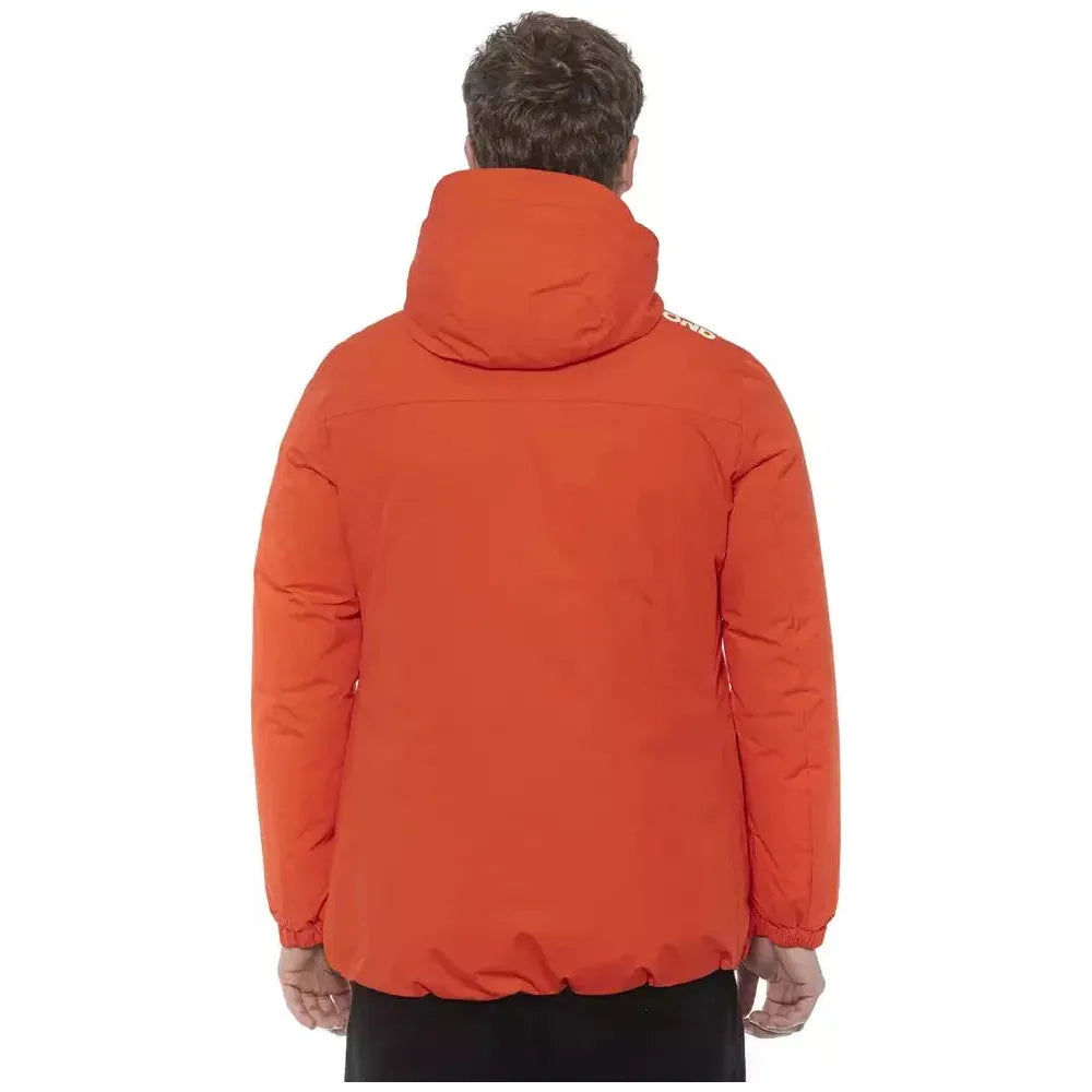 Tond Red Polyester Men Jacket MAN COATS & JACKETS Tond Chocolate