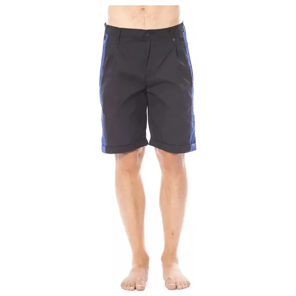 Verri Black Cotton Men's Casual Short