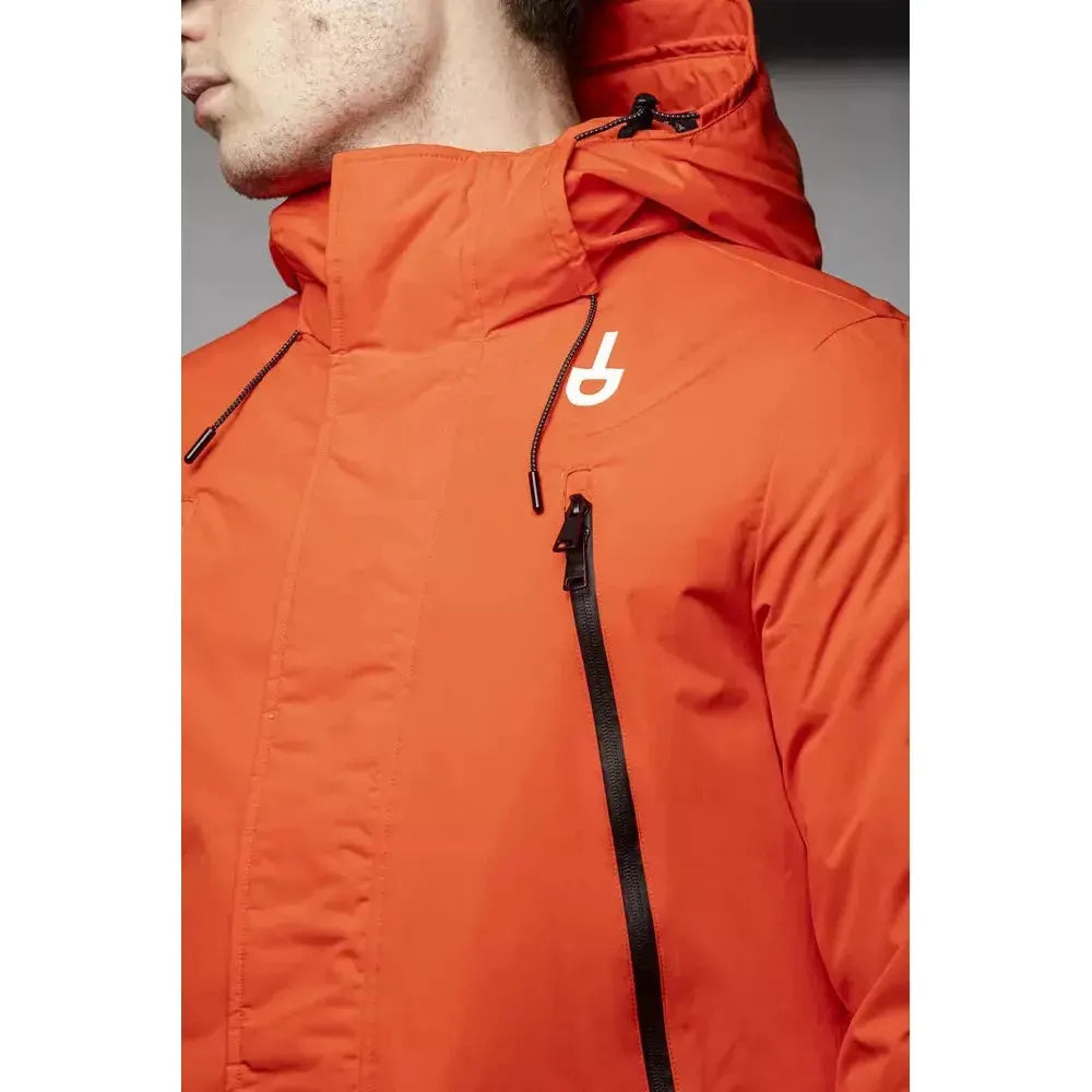 Tond Red Polyester Men Jacket MAN COATS & JACKETS Tond Chocolate
