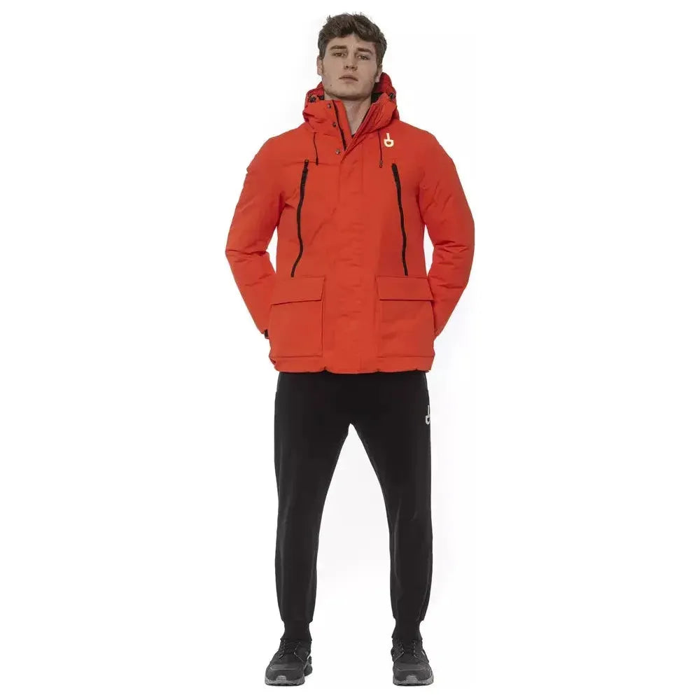 Tond Red Polyester Men Jacket MAN COATS & JACKETS Tond Brown