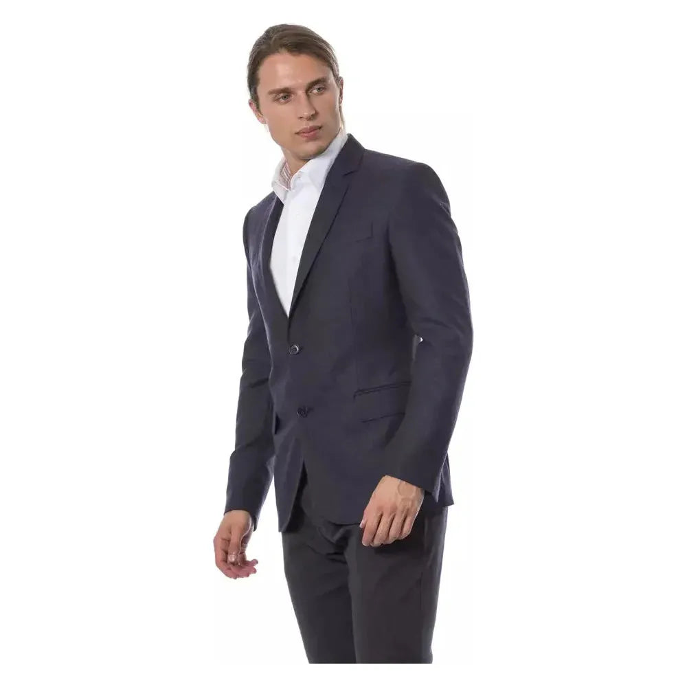 Verri Blue Wool Men Blazer