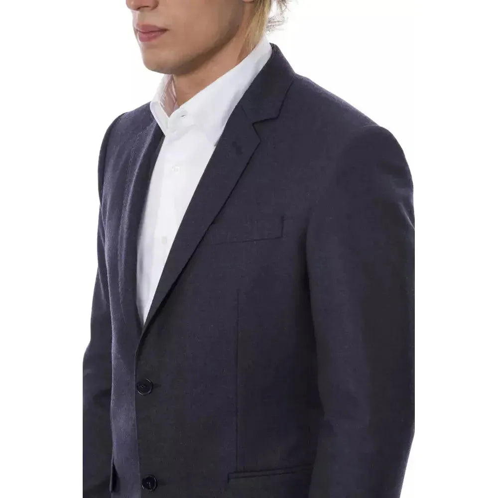 Verri Blue Wool Men Blazer