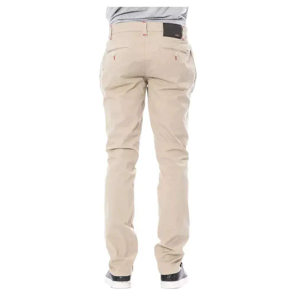 Verri Beige Cotton Men Chino Pant