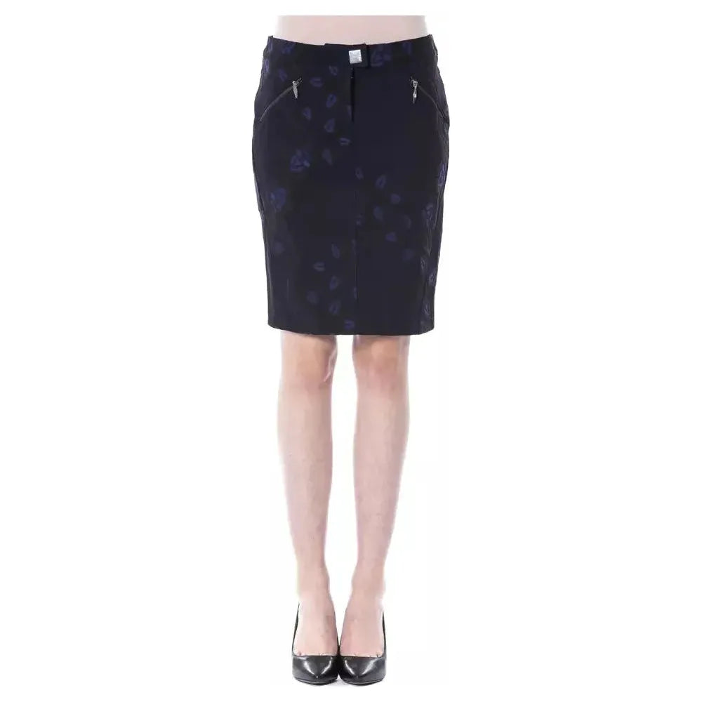 BYBLOS Blue Cotton Women Skirt WOMAN SKIRTS BYBLOS Dark Slate Gray