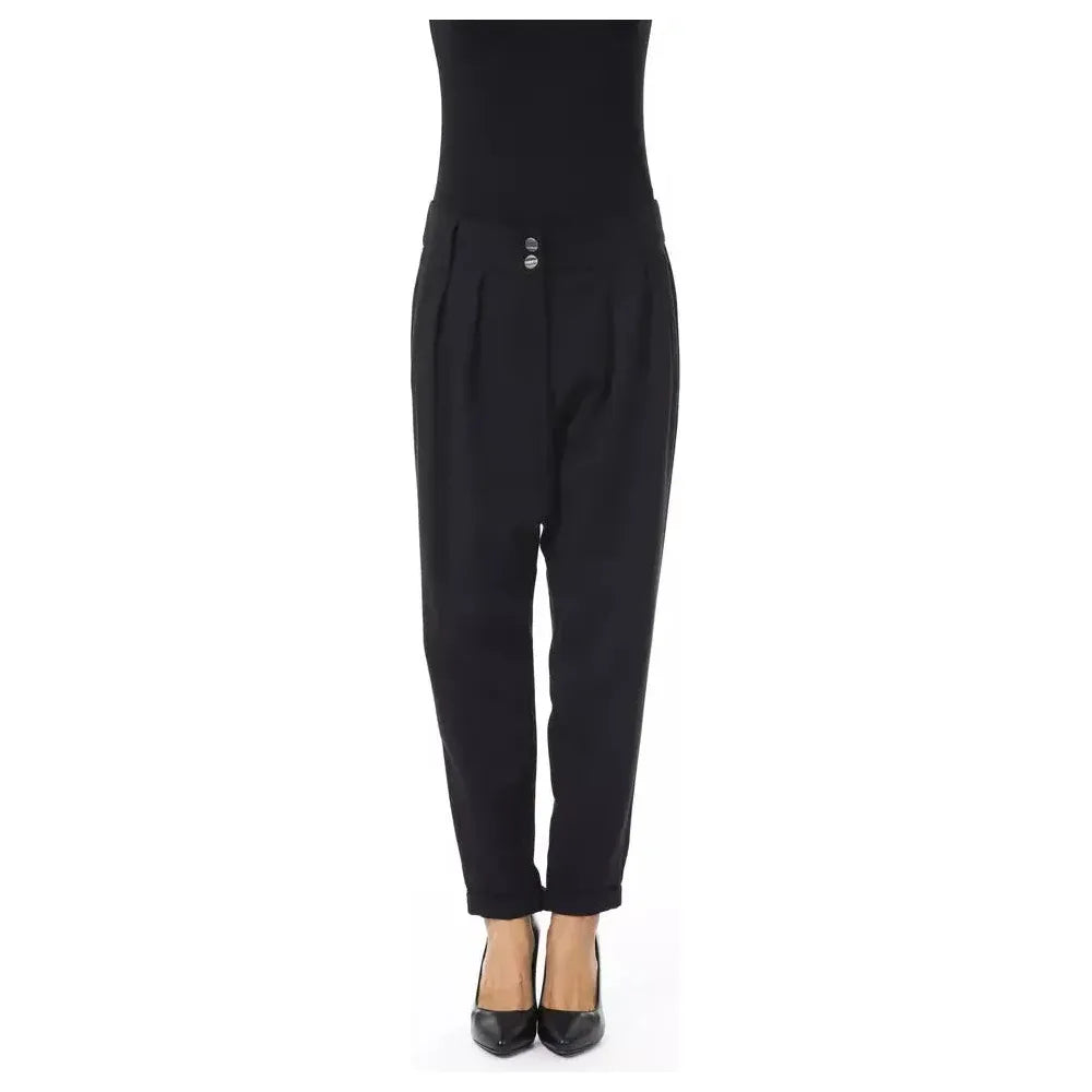 BYBLOS Black Polyester Women Pant