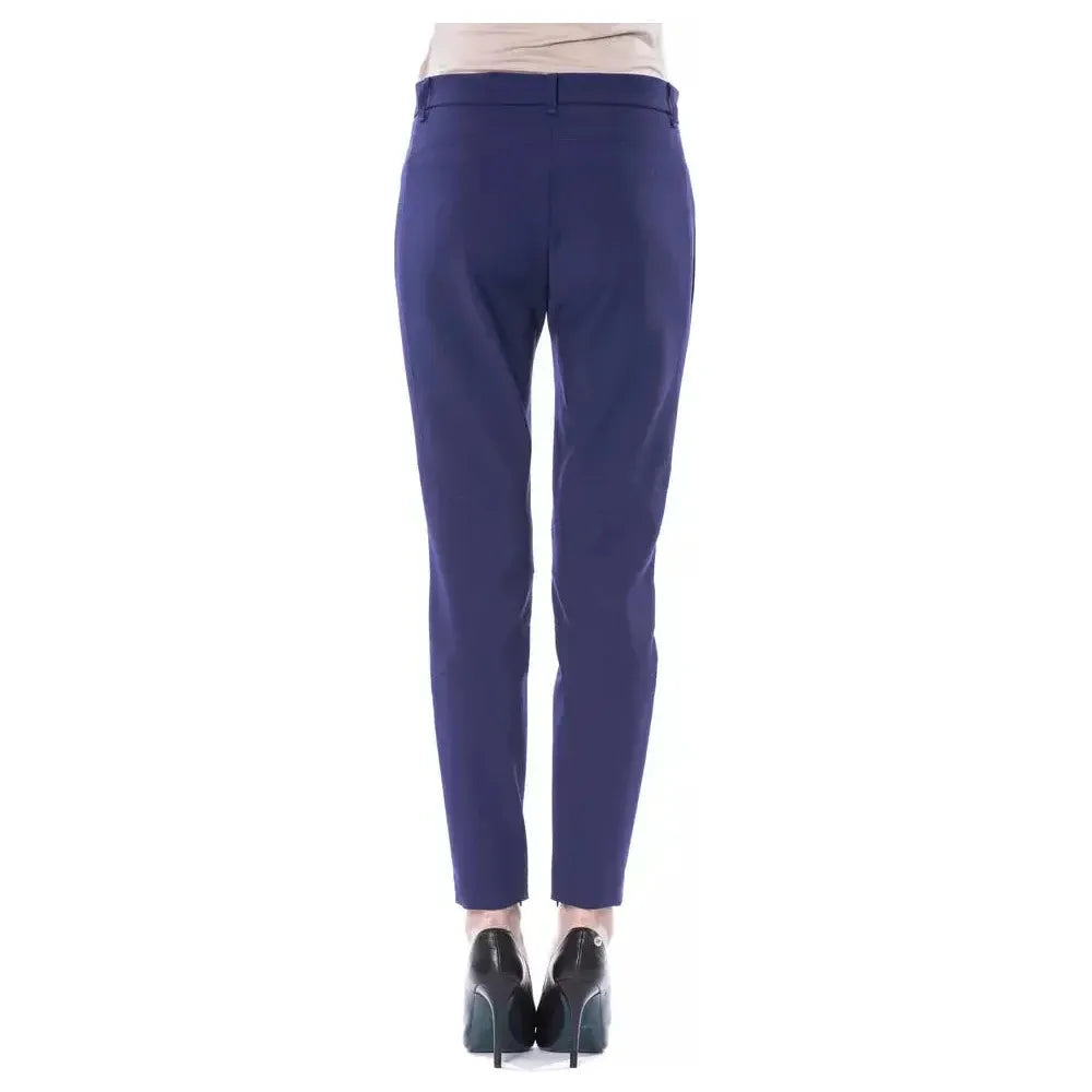 BYBLOS Blue Polyester Women Pants BYBLOS