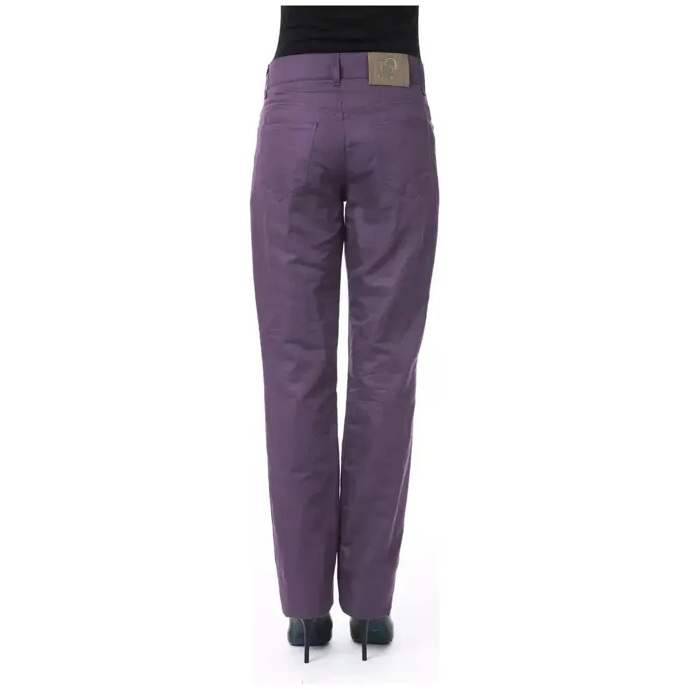 BYBLOS Purple Cotton Women Pants BYBLOS