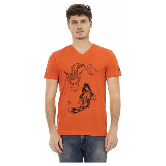 Trussardi Action Red Cotton Men TShirt Trussardi Action