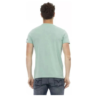 Trussardi Action Green Cotton Men T-Shirt