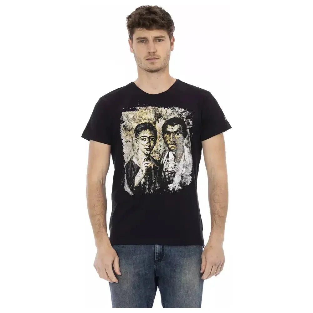 Trussardi Action Black Cotton Men T-Shirt