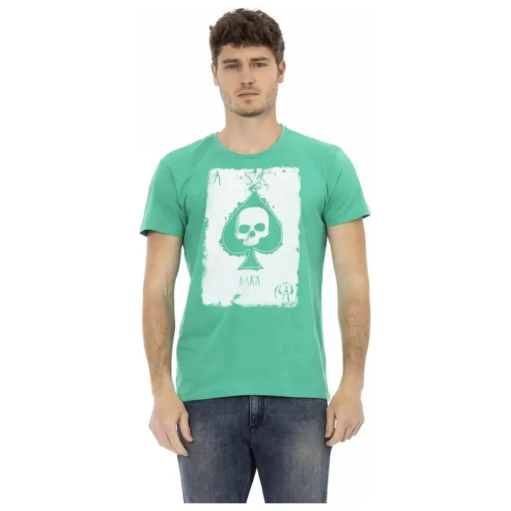 Trussardi Action Green Cotton Men T-Shirt Trussardi Action