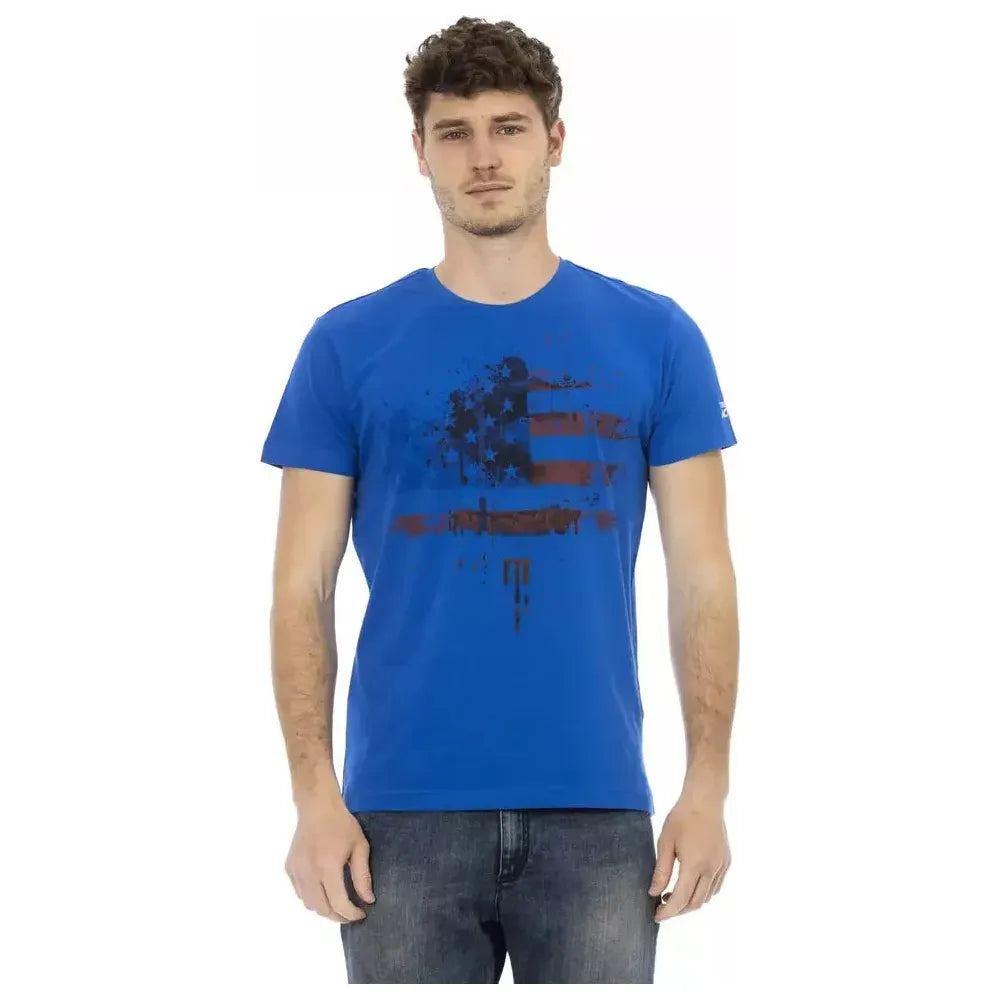 Trussardi Action Blue Cotton Men's T-Shirt Trussardi Action