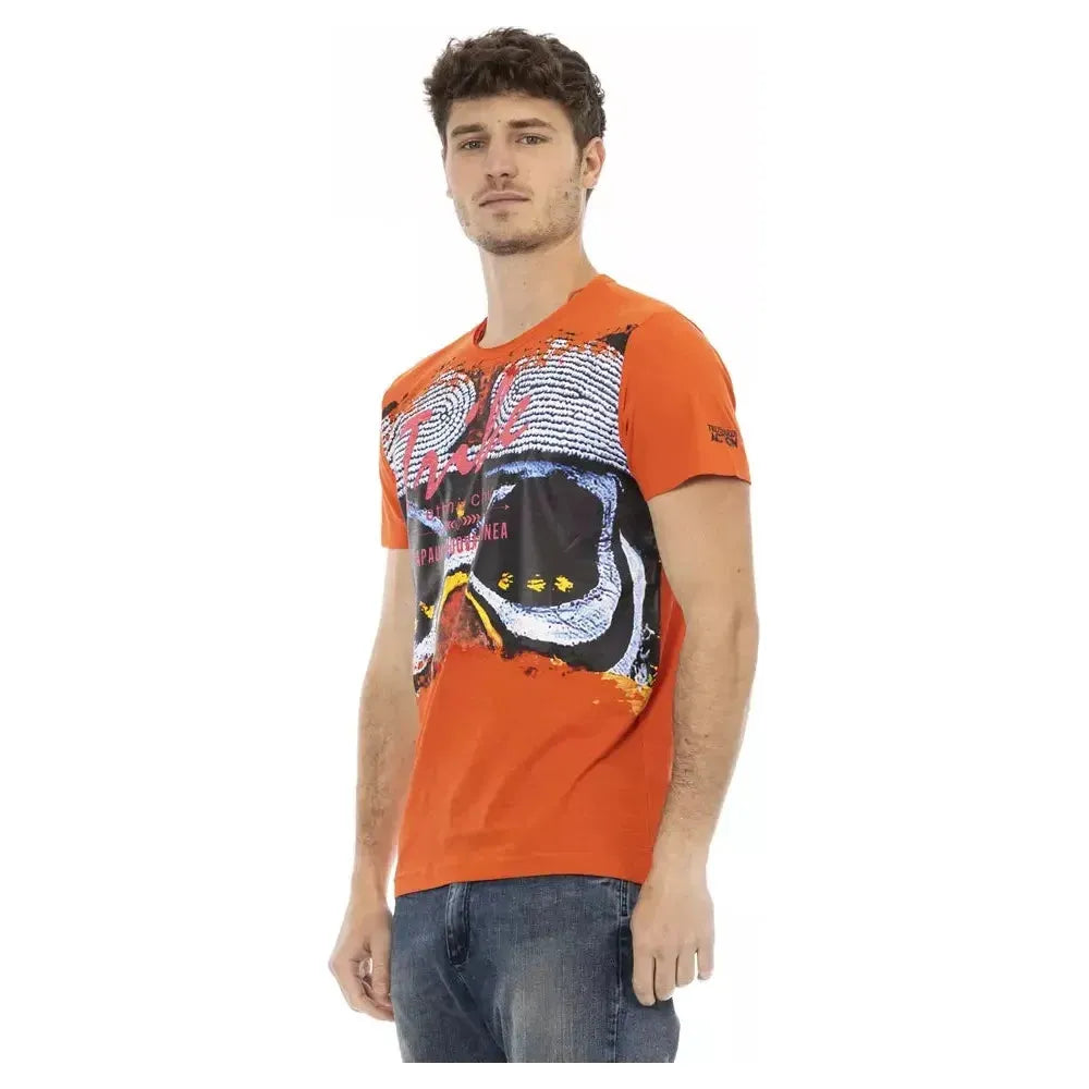 Trussardi Action "Orange Cotton Men T-Shirt" Trussardi Action