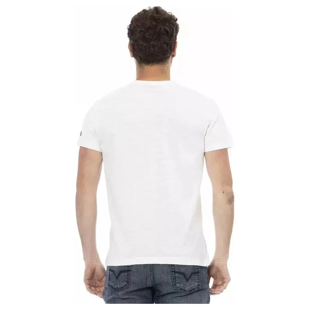 Trussardi Action White Cotton Men T-Shirt Trussardi Action