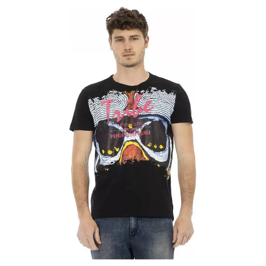 Trussardi Action Black Cotton Men T-Shirt