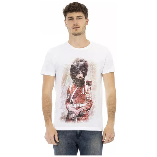 Trussardi Action White Cotton Men T-Shirt Trussardi Action