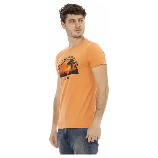 Trussardi Action Orange Cotton Men TShirt Trussardi Action