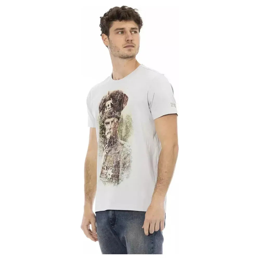 Trussardi Action Gray Cotton Men T-Shirt