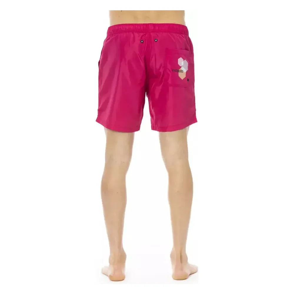 Bikkembergs Fuchsia Polyester Men Swim Short Bikkembergs