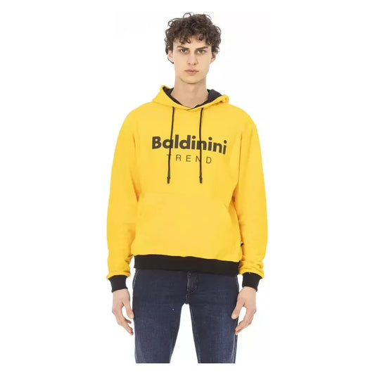 Baldinini Trend Yellow Cotton Men Sweater Baldinini Trend