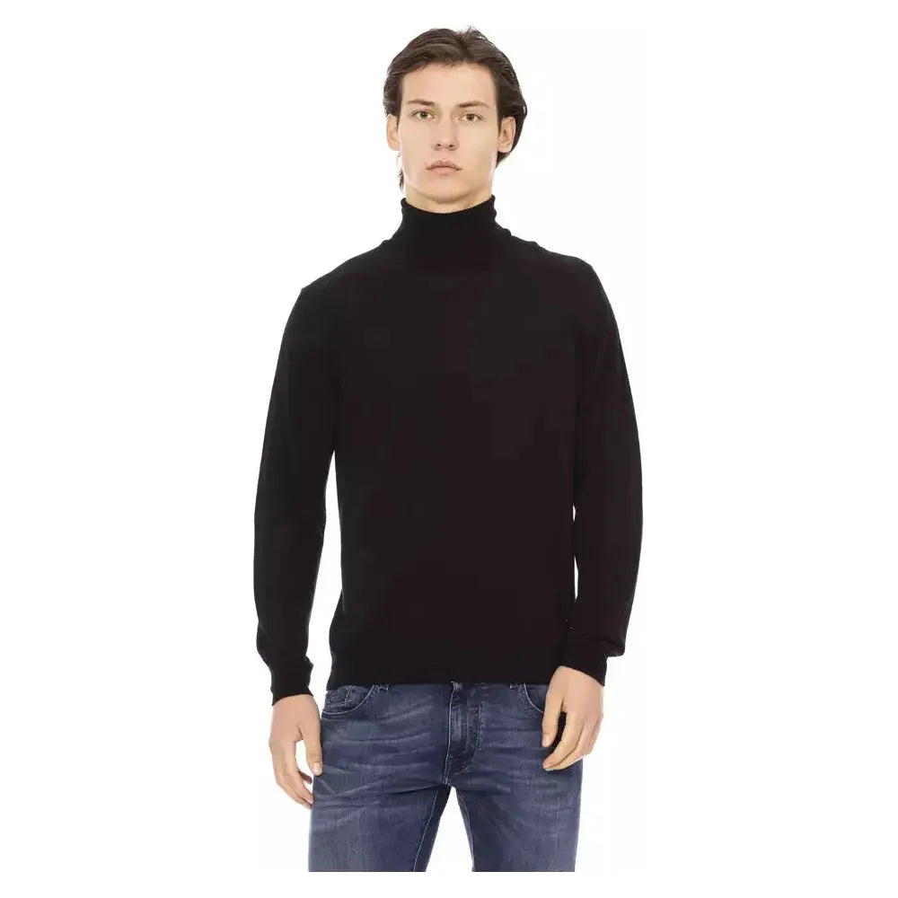 Baldinini Trend Black Fabric Men Sweater Baldinini Trend