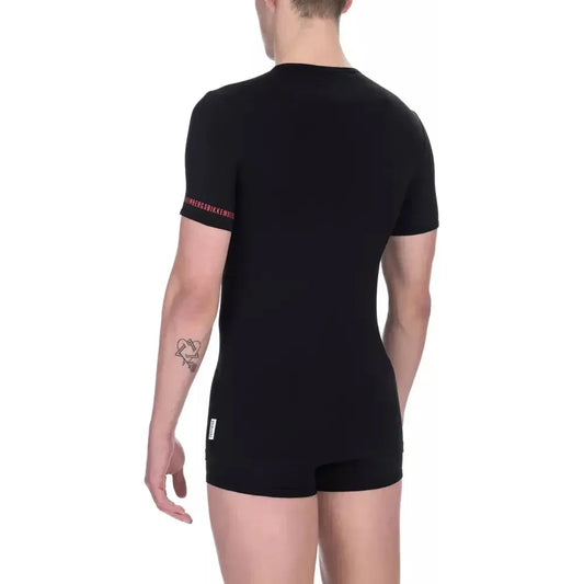 Bikkembergs Black Cotton Men T-Shirt Bikkembergs