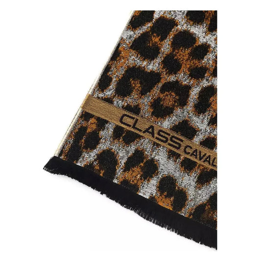 Cavalli Class Brown Wool Men Scarf Scarves Cavalli Class