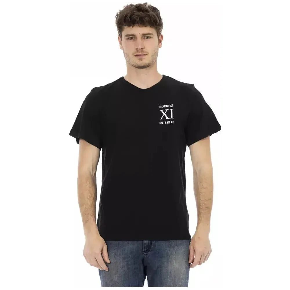 Bikkembergs Black Cotton Men T-Shirt